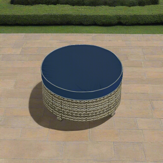 Forever Patio Hampton Wicker Large Round Ottoman