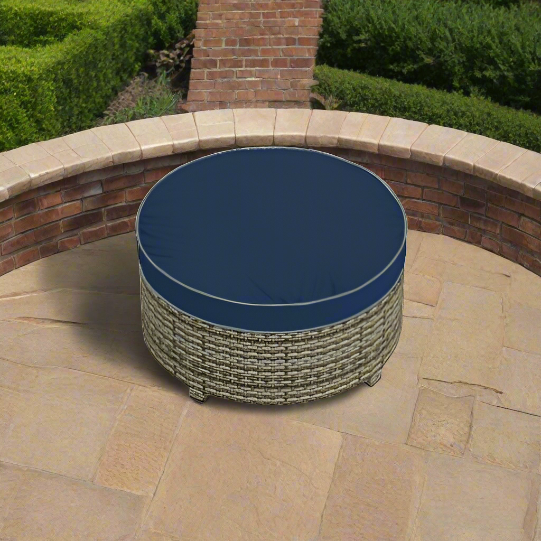 Forever Patio Hampton Wicker Large Round Ottoman