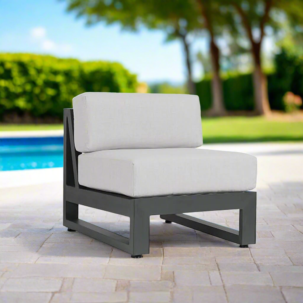 Sunset West Redondo Aluminum Outdoor Armless Club Chair