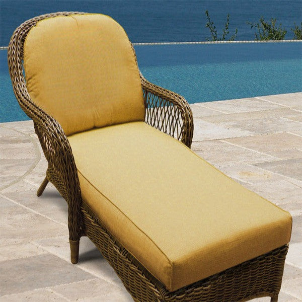 Replacement Cushions for NorthCape International Wicker Deep Seating Chaise Lounge - Front View