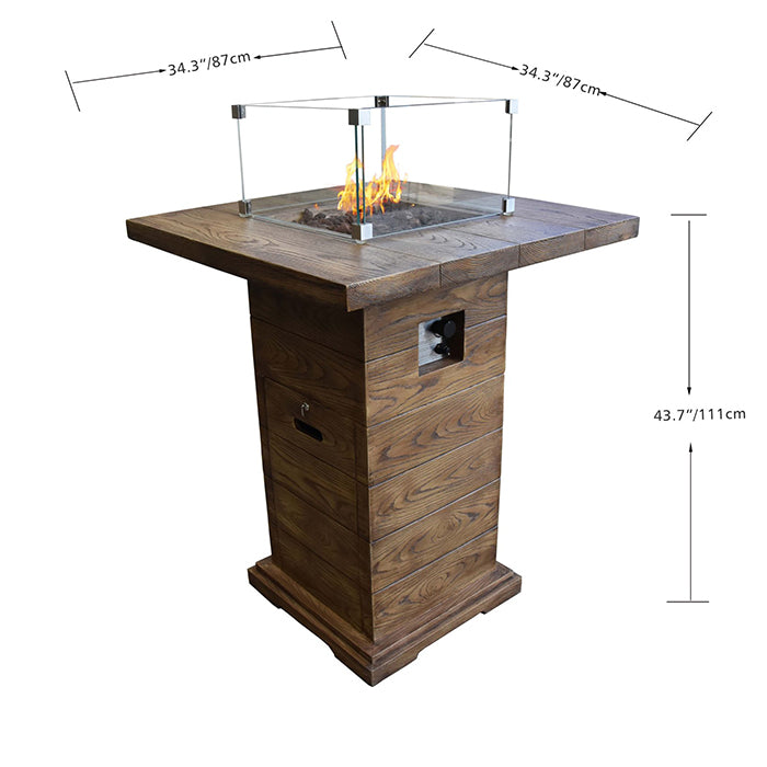 Elementi Rova GFRC Outdoor Bar Fire Table