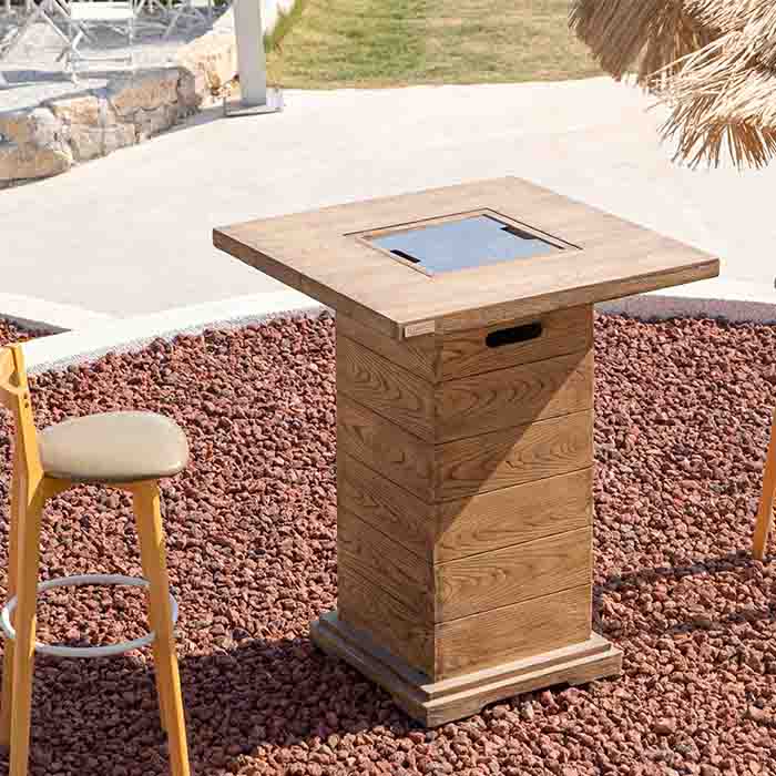 Elementi Rova GFRC Outdoor Bar Fire Table