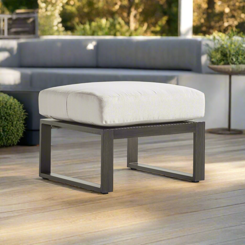 South Sea Rattan Ryan Outdoor Aluminum Ottoman