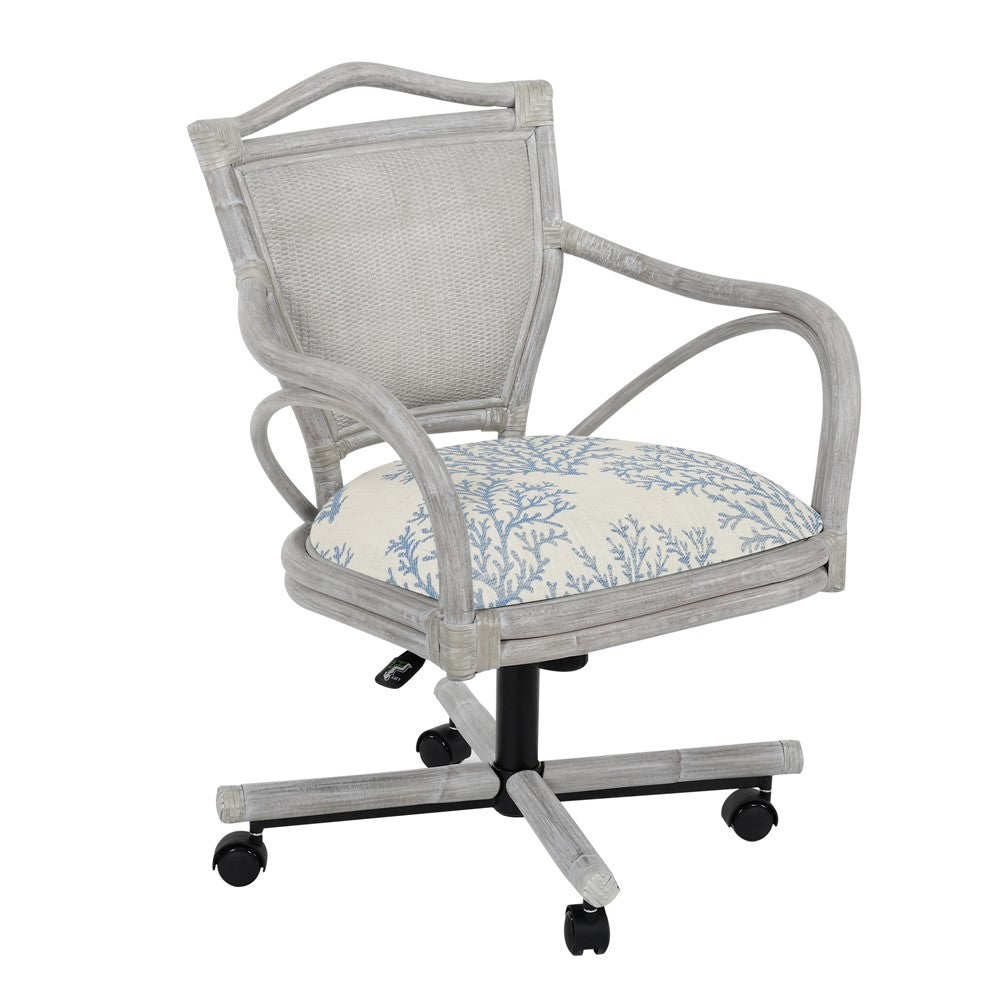 Alexander & Sheridan Serengeti Rattan Indoor Tilt Swivel Caster Chair