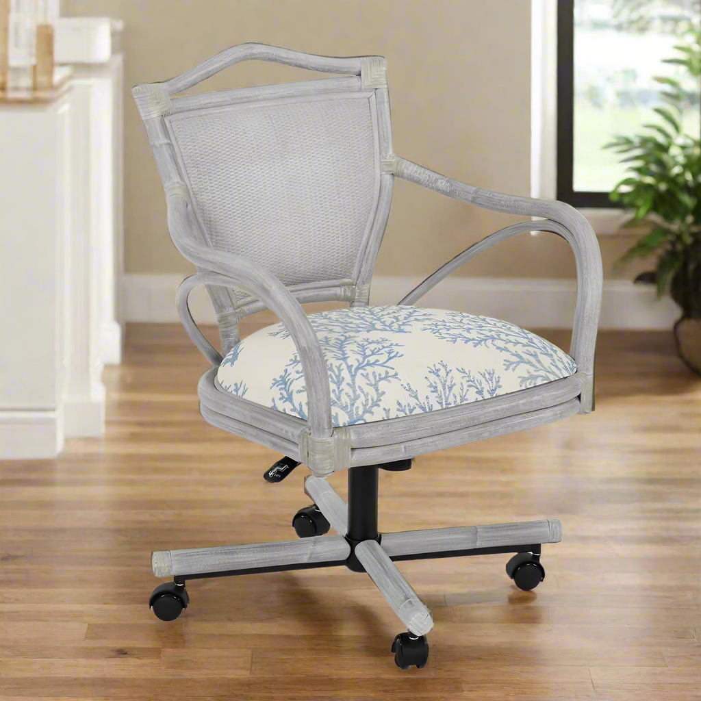 Alexander & Sheridan Serengeti Rattan Indoor Tilt Swivel Caster Chair
