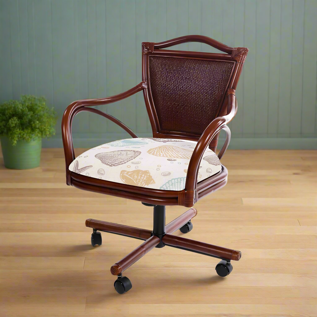 Alexander & Sheridan Serengeti Rattan Indoor Tilt Swivel Caster Chair