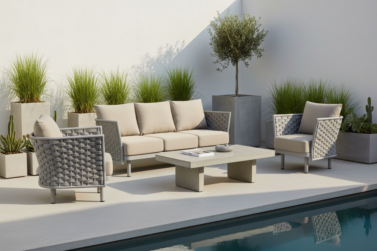 DecoScape Luxe Aluminum Outdoor Club Chair