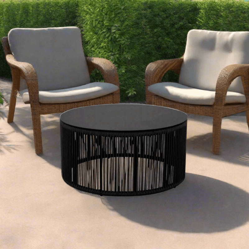 DecoScape Skye Aluminum Outdoor Small Round Coffee Table