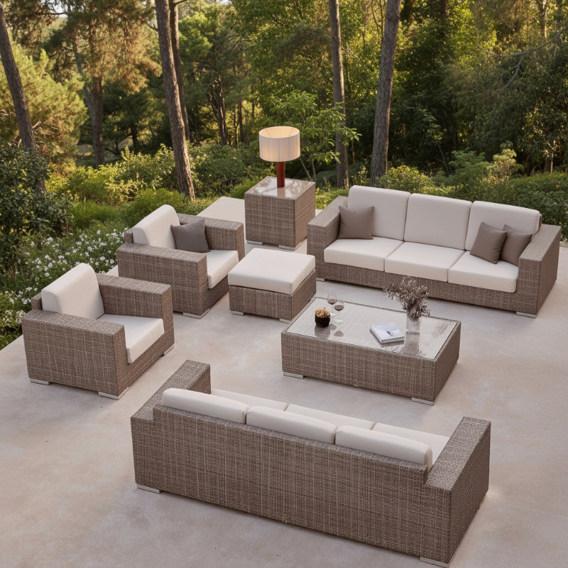 Skyline Design Paloma Wicker Outdoor 8-Person Seating Set