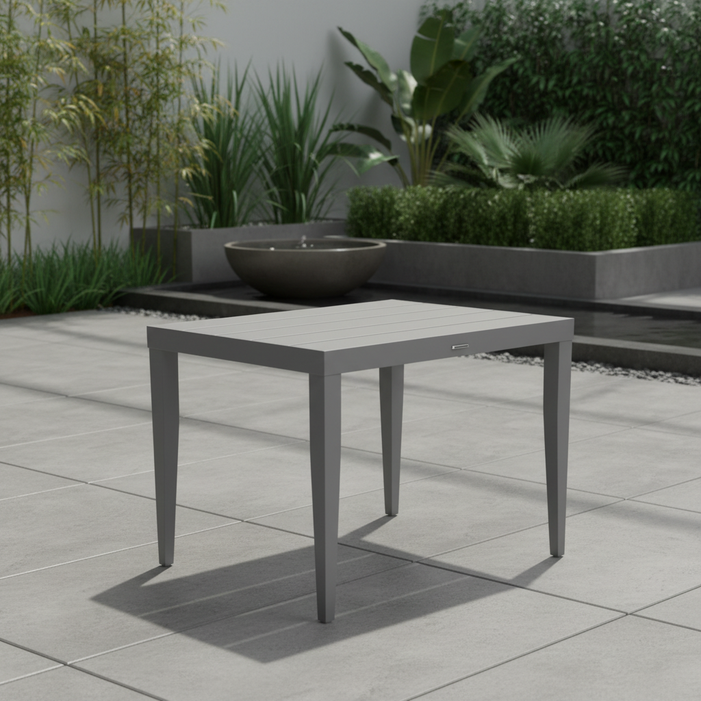 DecoScape South Beach Aluminum Outdoor Rectangular End Table