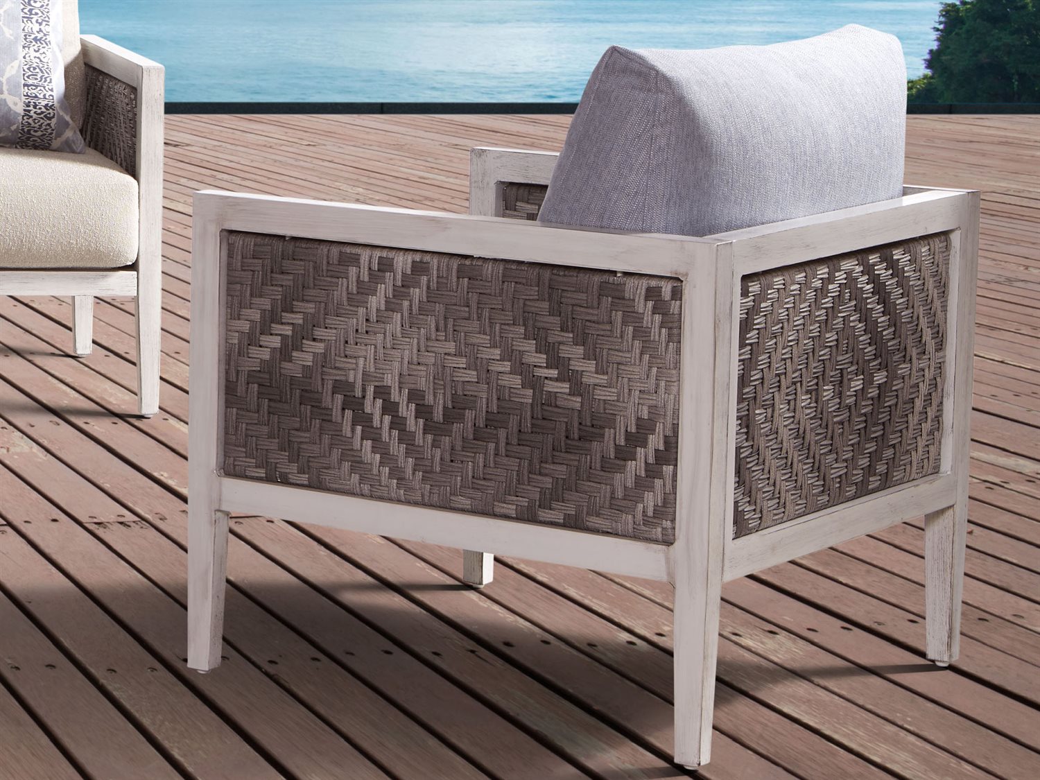 South Sea Rattan Aluminum Outdoor Veda Chair