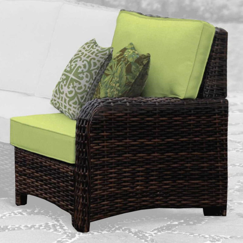 South Sea Rattan Saint Tropez Wicker Outdoor Right Arm Lounge Chair