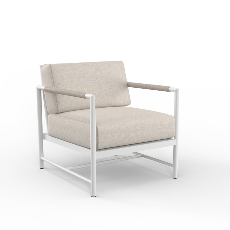 Sunset West Sabbia Aluminum Rope Outdoor Club Chair