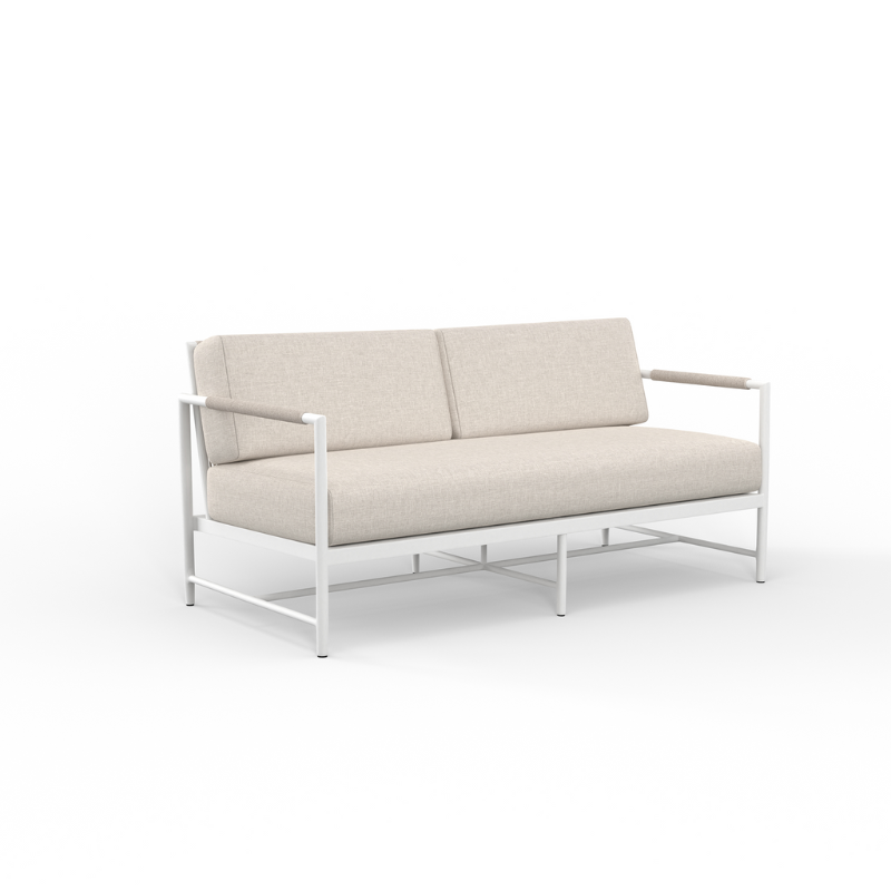 Sunset West Sabbia Aluminum Rope Outdoor Loveseat