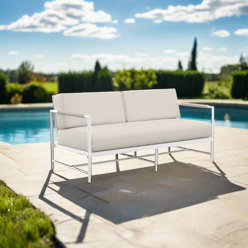 Sunset West Sabbia Aluminum Rope Outdoor Loveseat