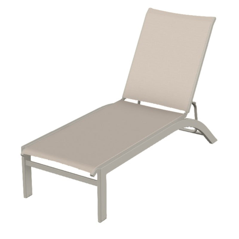 Telescope Casual Kendall Sling Stacking Armless Lay Flat Chaise