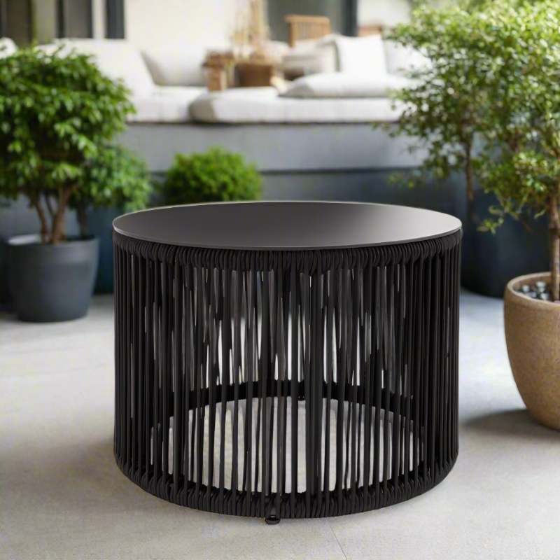 DecoScape Skye Aluminum Outdoor Round Side Table