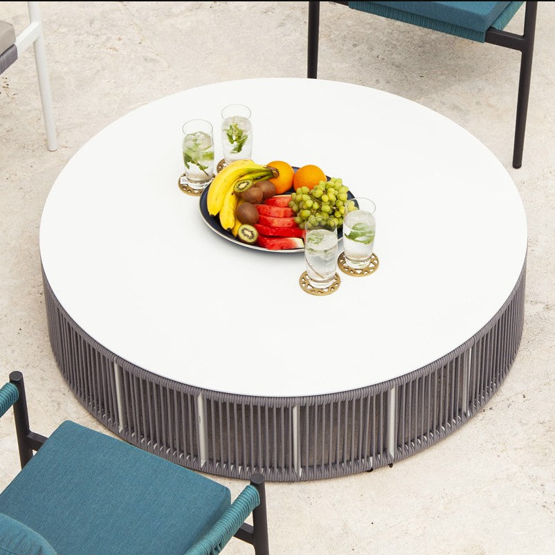 DecoScape Skye Aluminum Outdoor Round Coffee Table