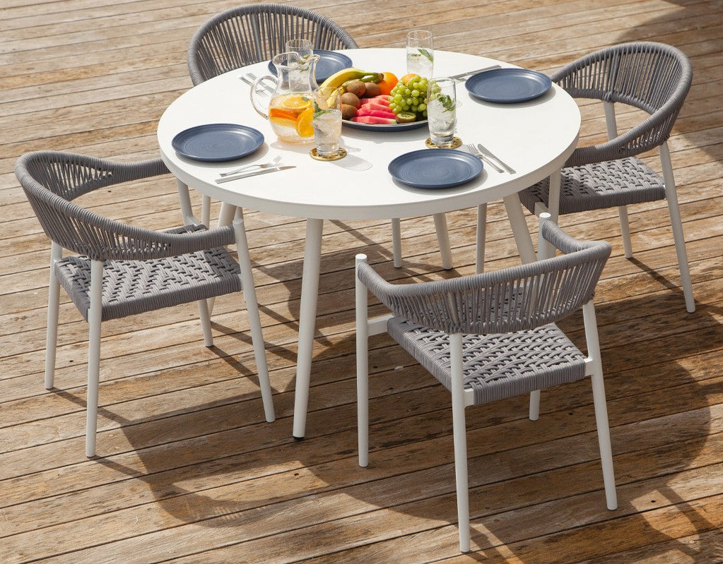 DecoScape Skye Aluminum Outdoor Dining Arm Chair
