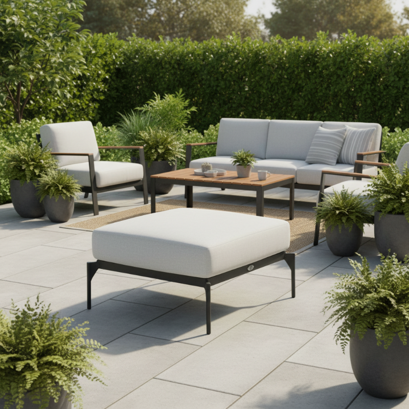 Skyline Design Boston Aluminum Outdoor Ottoman