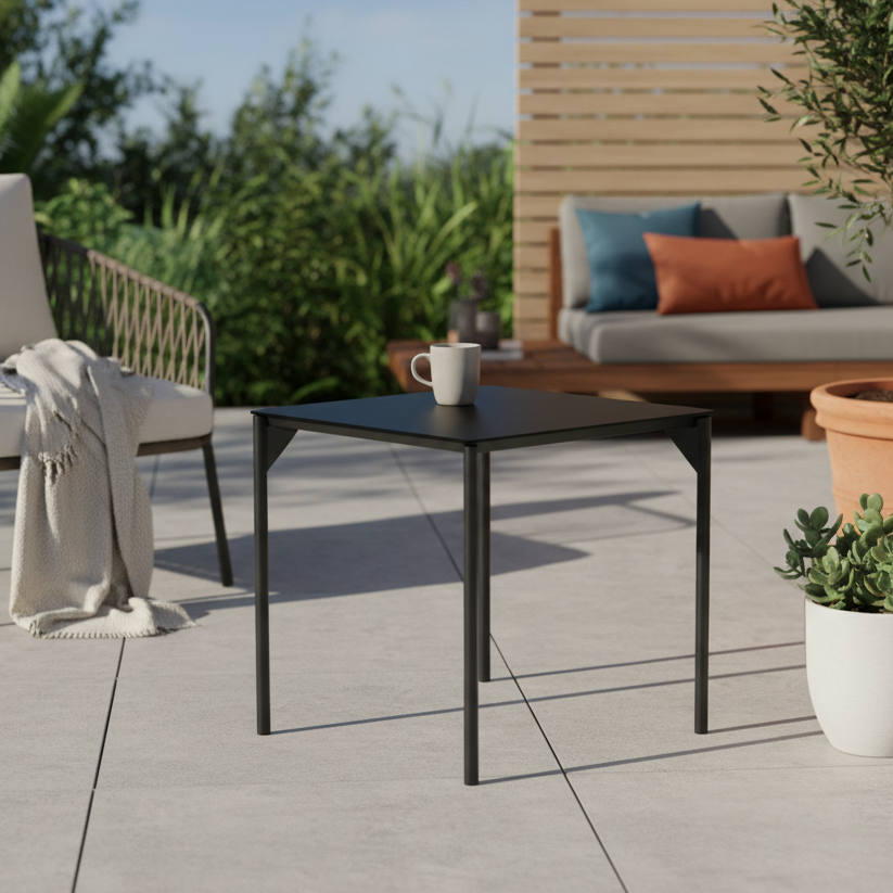 Skyline Design Boston Side Table with Glass