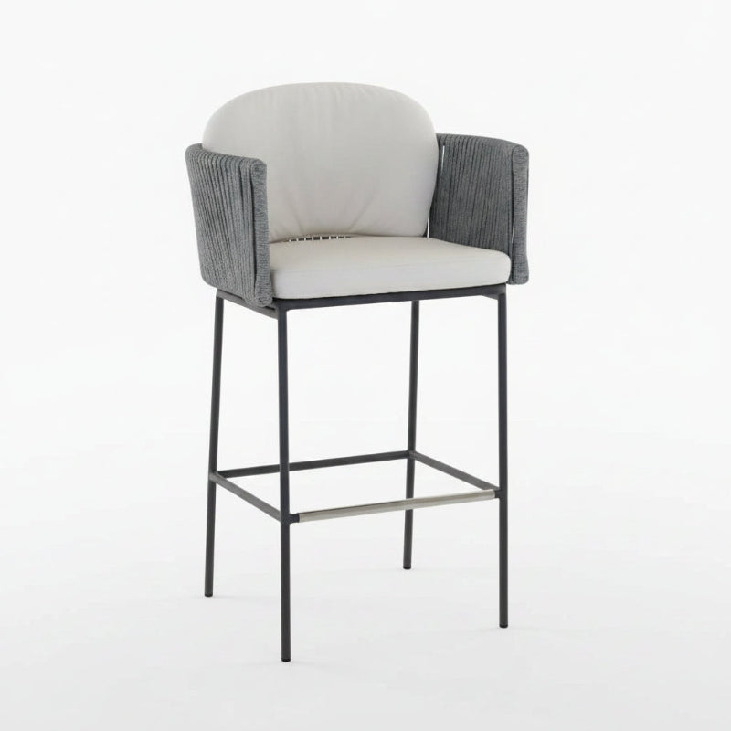 Skyline Design Boston Aluminum Rope Outdoor Barstool