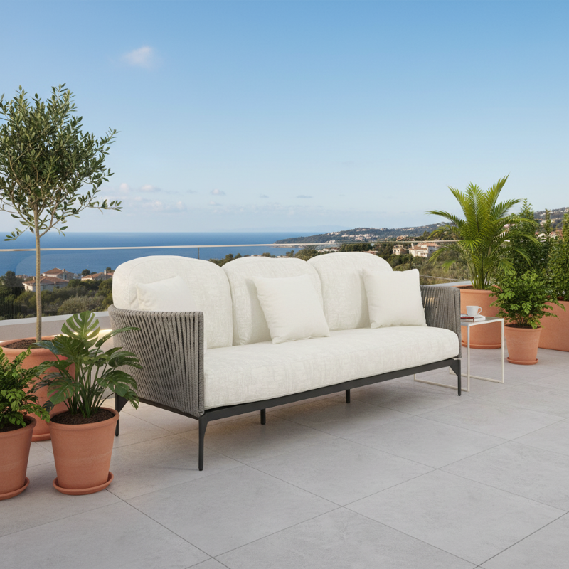 Skyline Design Boston Aluminum Rope Outdoor Sofa
