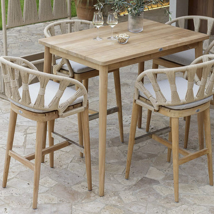 Skyline Design Calixto Teak Outdoor Square Pub Table