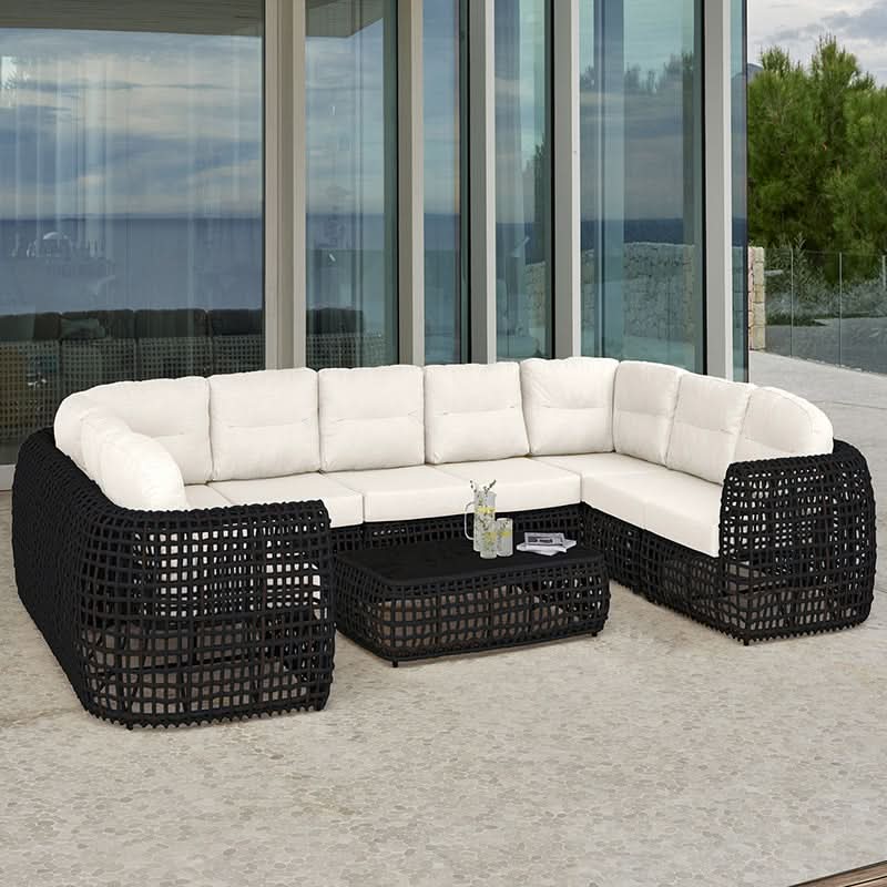 Skyline Design Dynasty Wicker Outdoor 9-Person Sectional Set