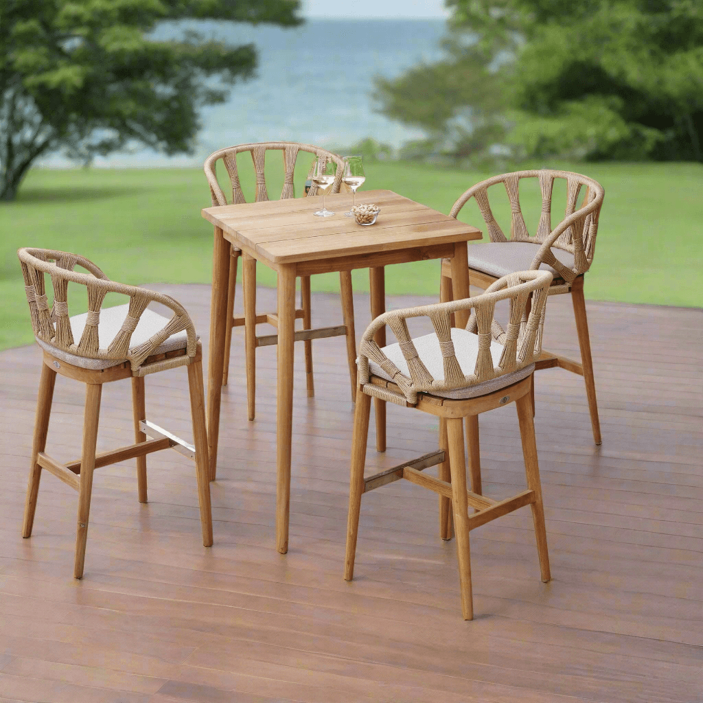 Skyline Design Krabi Teak Outdoor 4-Person Pub Set