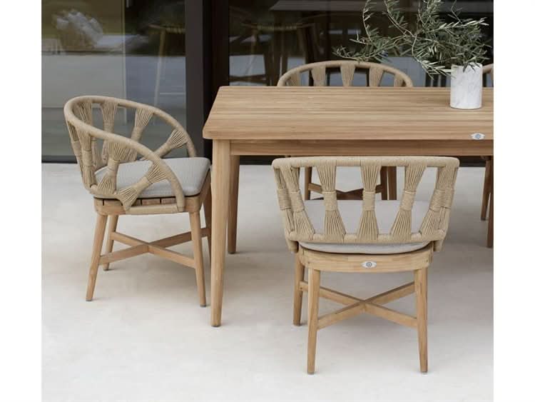 Skyline Design Krabi Teak Outdoor 4-Person Square Dining Set