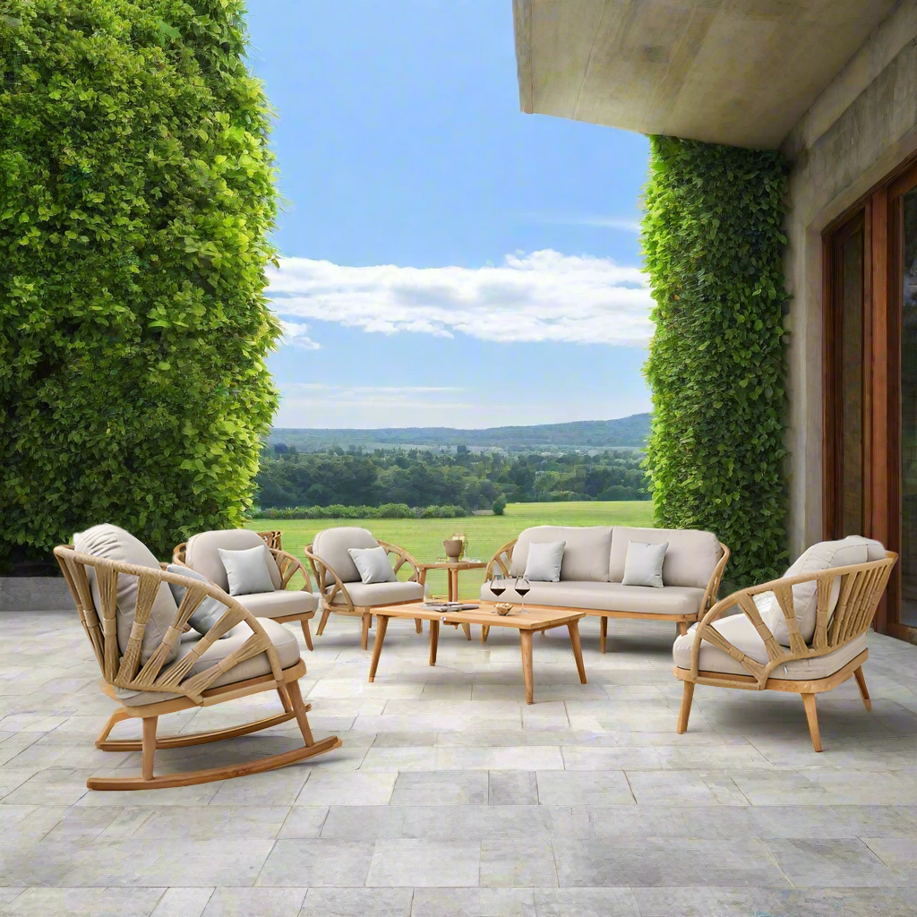 Skyline Design Krabi Teak Outdoor 8-Person Seating Set