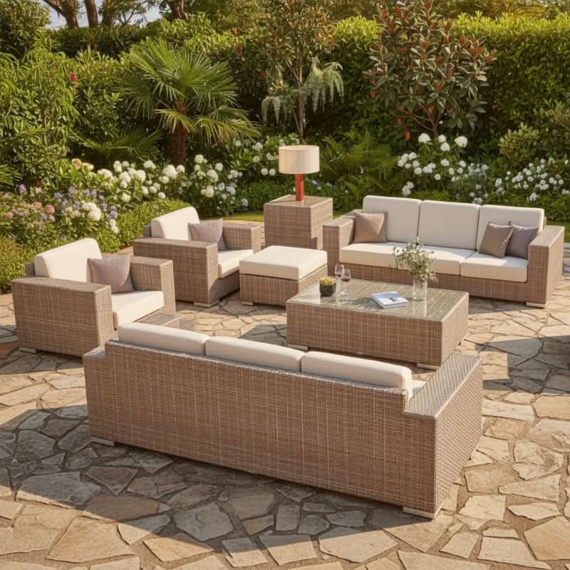 Skyline Design Paloma Wicker Outdoor 8-Person Seating Set