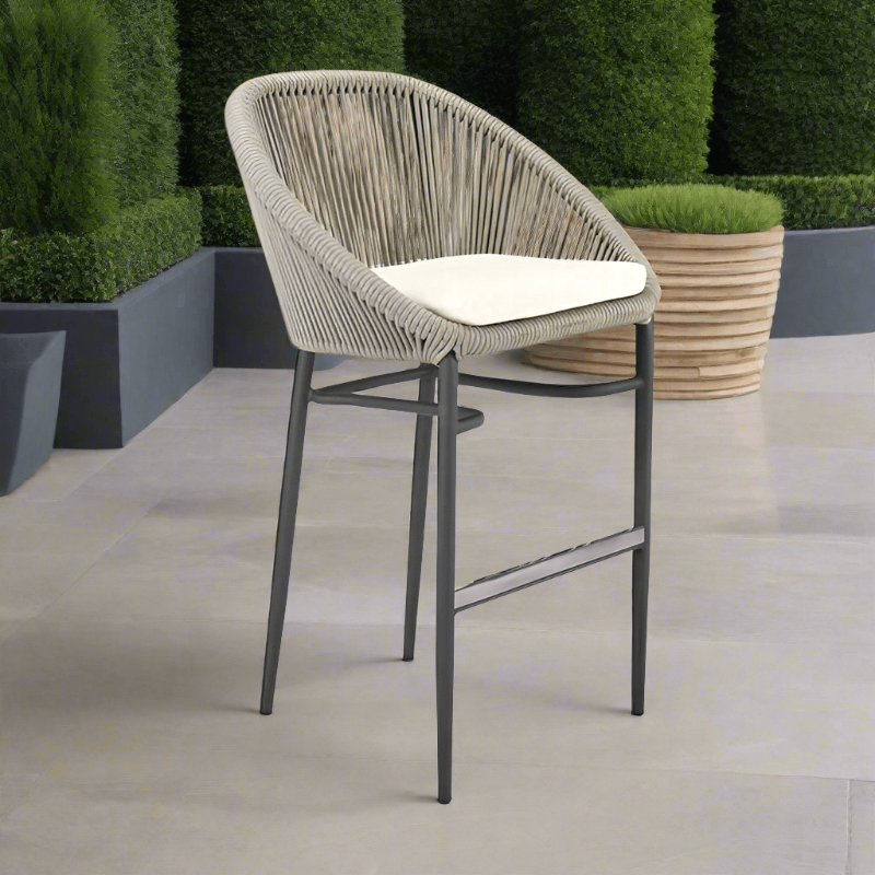 Skyline Design Rodona Rope Outdoor Barstool