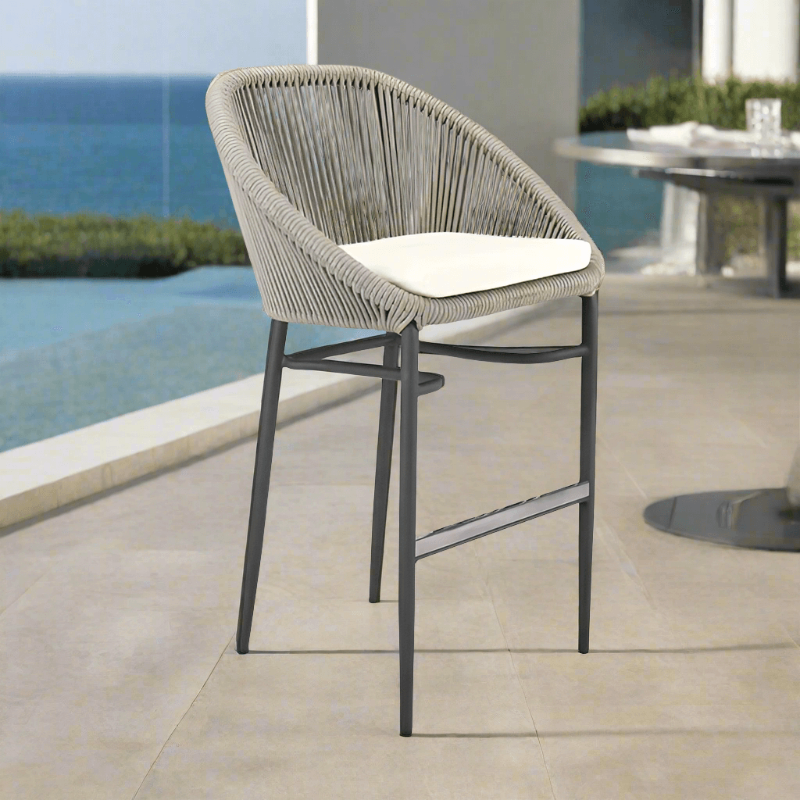 Skyline Design Rodona Rope Outdoor Barstool