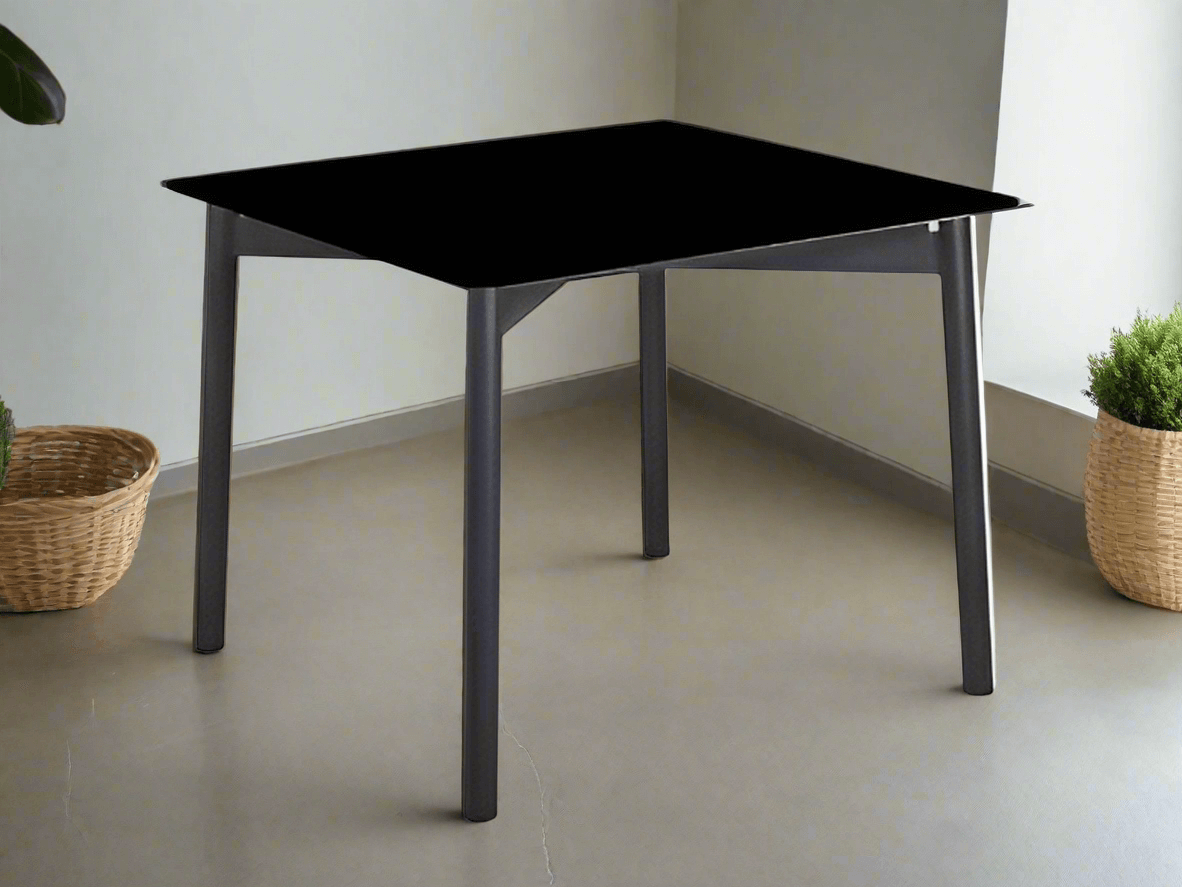 Skyline Design Rodona Square Dining Table with Glass
