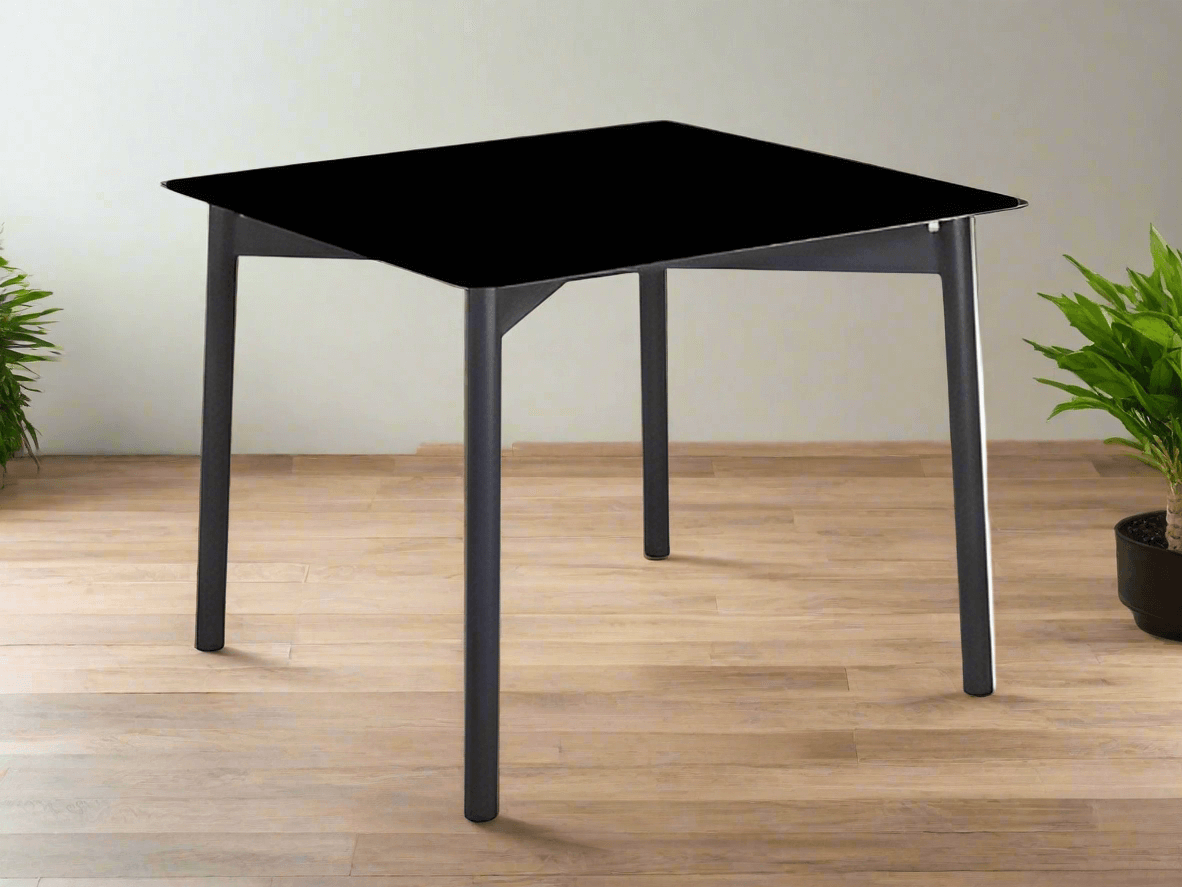 Skyline Design Rodona Square Dining Table with Glass