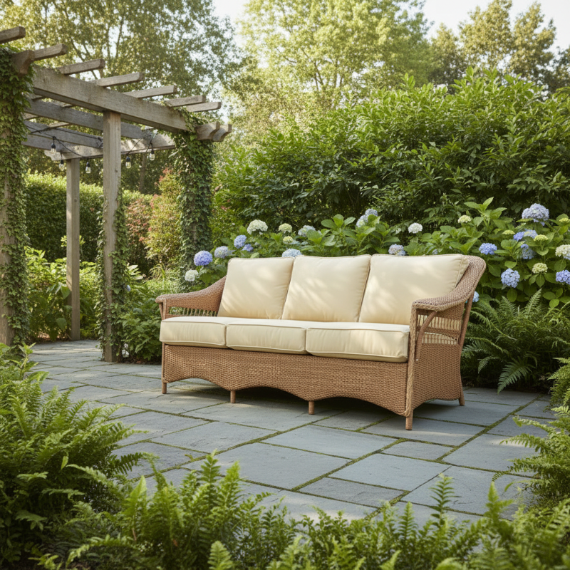 Lloyd Flanders Nantucket Wicker Outdoor Sofa