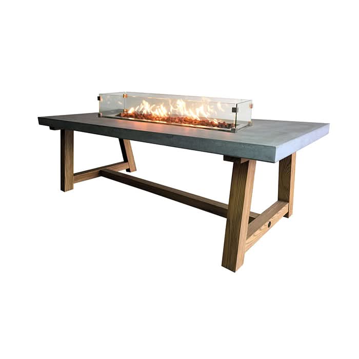Elementi Sonoma GFRC Outdoor Dining Fire Pit Table