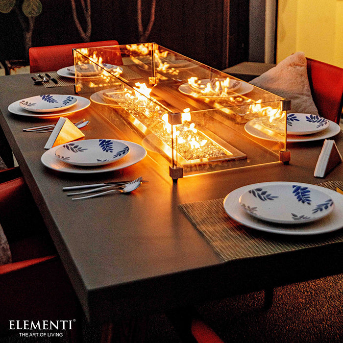 Elementi Sonoma GFRC Outdoor Dining Fire Pit Table