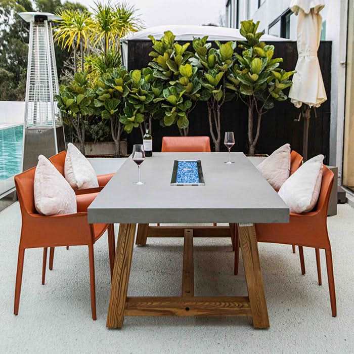 Elementi Sonoma GFRC Outdoor Dining Fire Pit Table