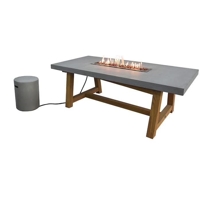Elementi Sonoma GFRC Outdoor Dining Fire Pit Table