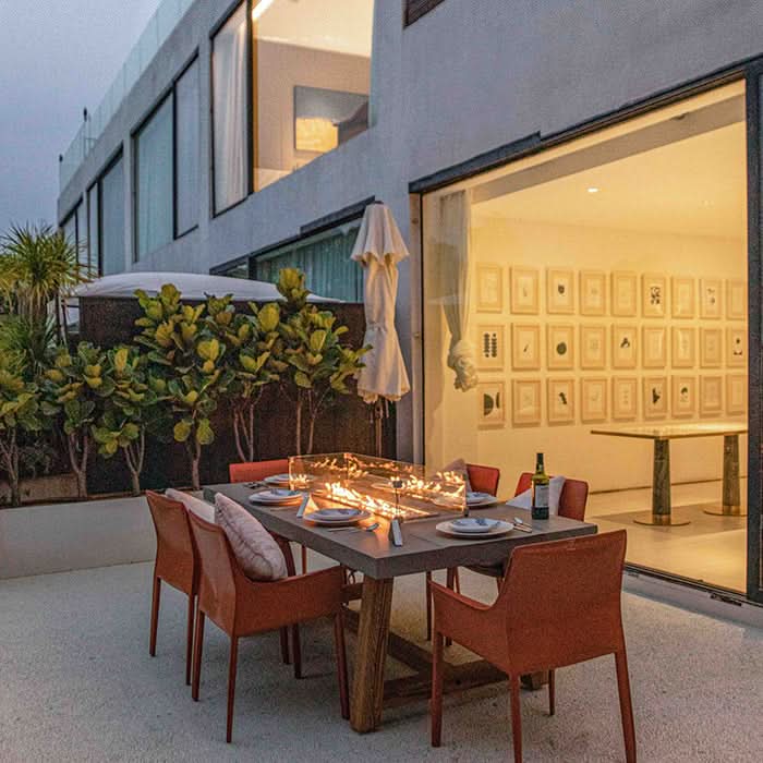 Elementi Sonoma GFRC Outdoor Dining Fire Pit Table