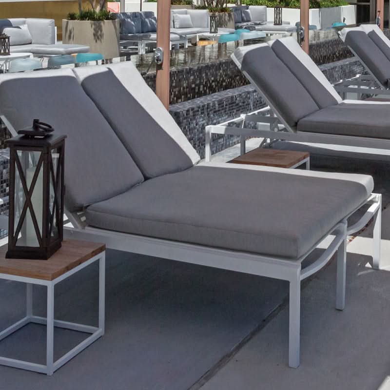 DecoScape Fusion Aluminum Sling Outdoor Double Armless Chaise
