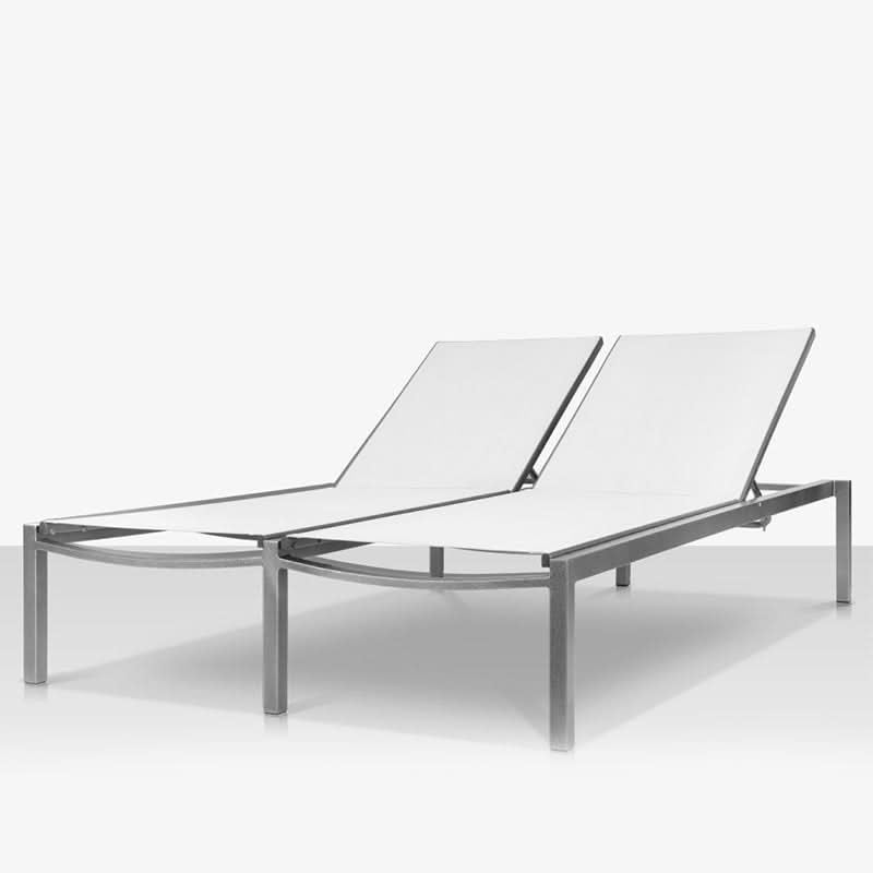 DecoScape Fusion Aluminum Sling Outdoor Double Armless Chaise