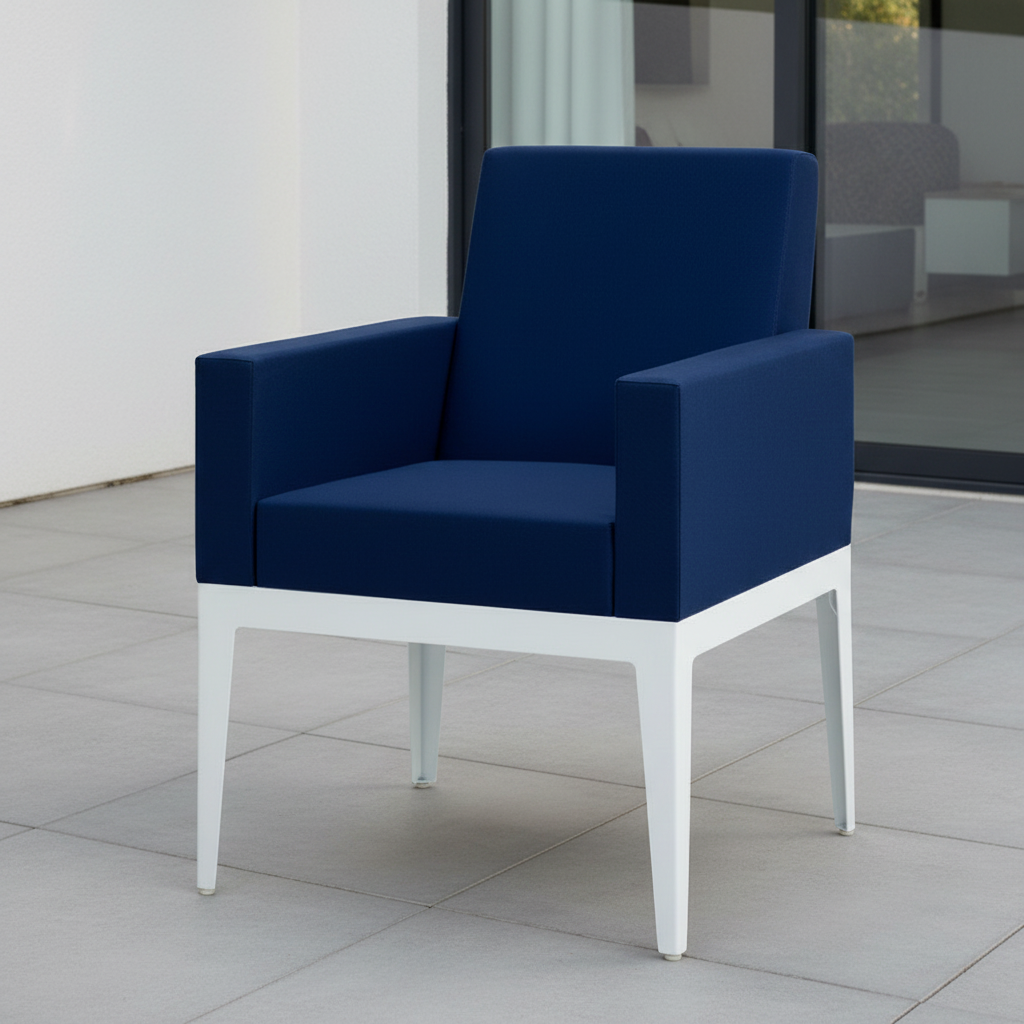 DecoScape South Beach Aluminum Outdoor Dining Arm Chair