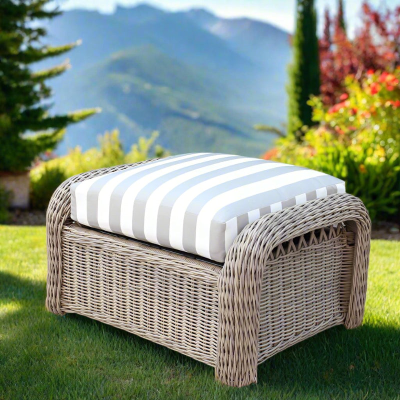South Sea Rattan Arcadia Wicker Outdoor Ottoman