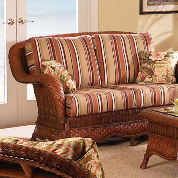 South Sea Rattan Autumn Morning Indoor Wicker Loveseat