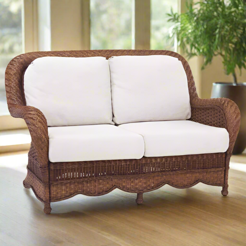 South Sea Rattan Autumn Morning Wicker Indoor Loveseat
