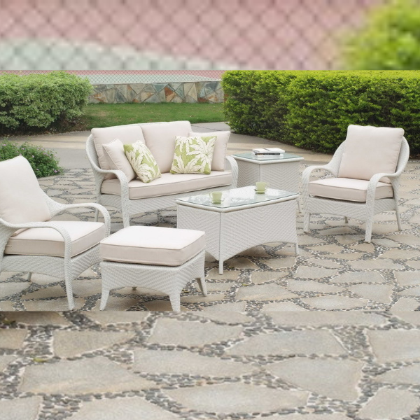 South Sea Rattan Bahia Resin Wicker Patio Set 6 Piece